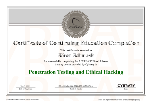 Cybrary - Penetration Testing and Ethical Hacking